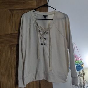 A.N.A. lace front sweater